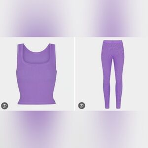 NWT Skims Cotton Rib Ultra Violet Set